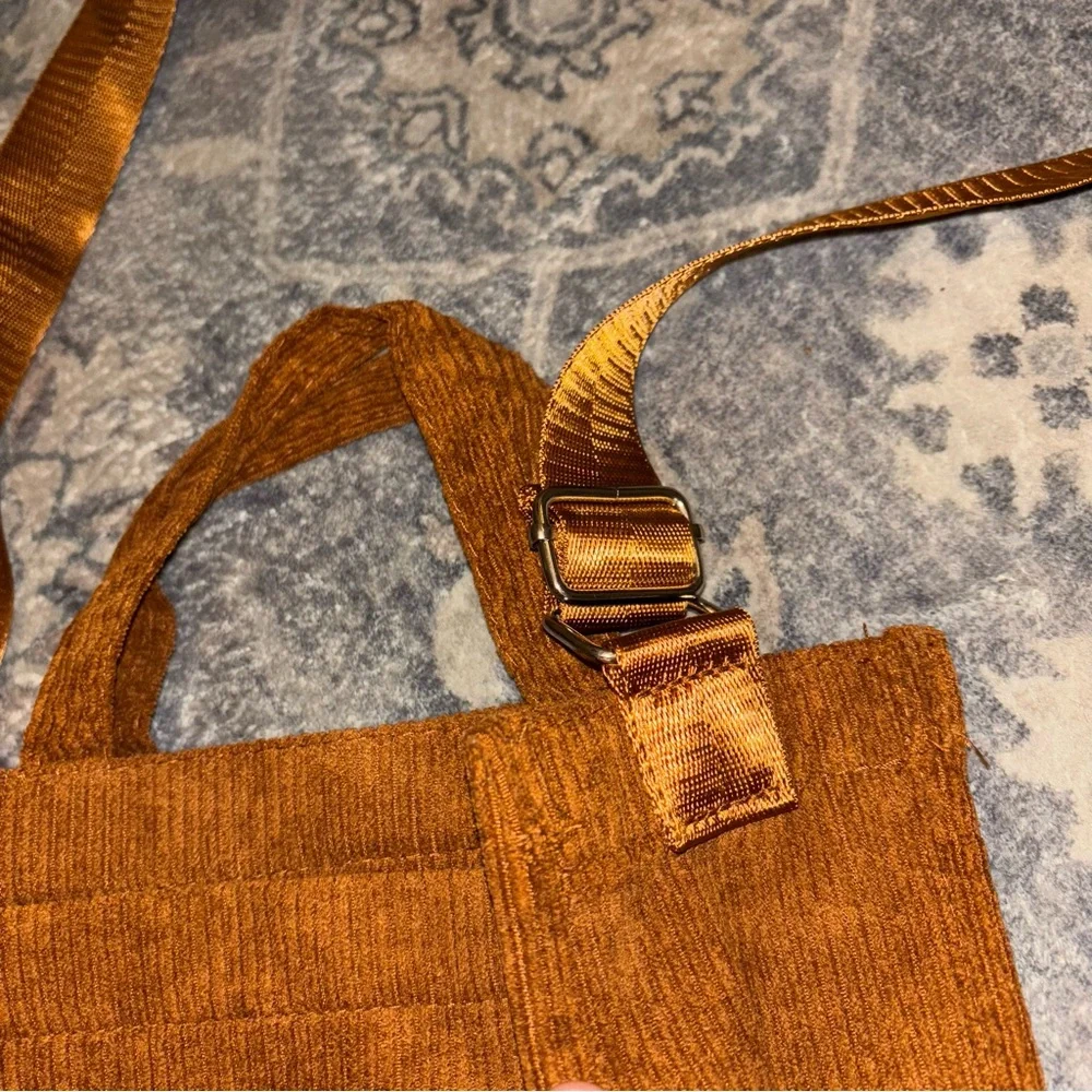 Brown Corduroy Crossbody Handbag - Picture 6 of 12